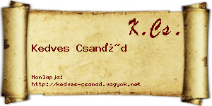 Kedves Csanád névjegykártya