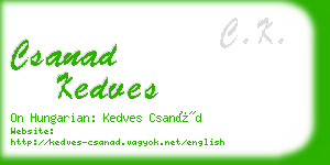 csanad kedves business card